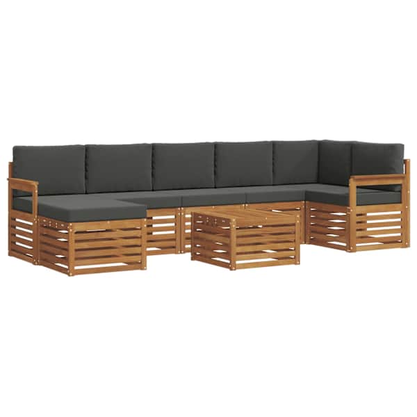 vidaXL V&auml;li diivanikomplekt 8 tk Looduslik ja antriit