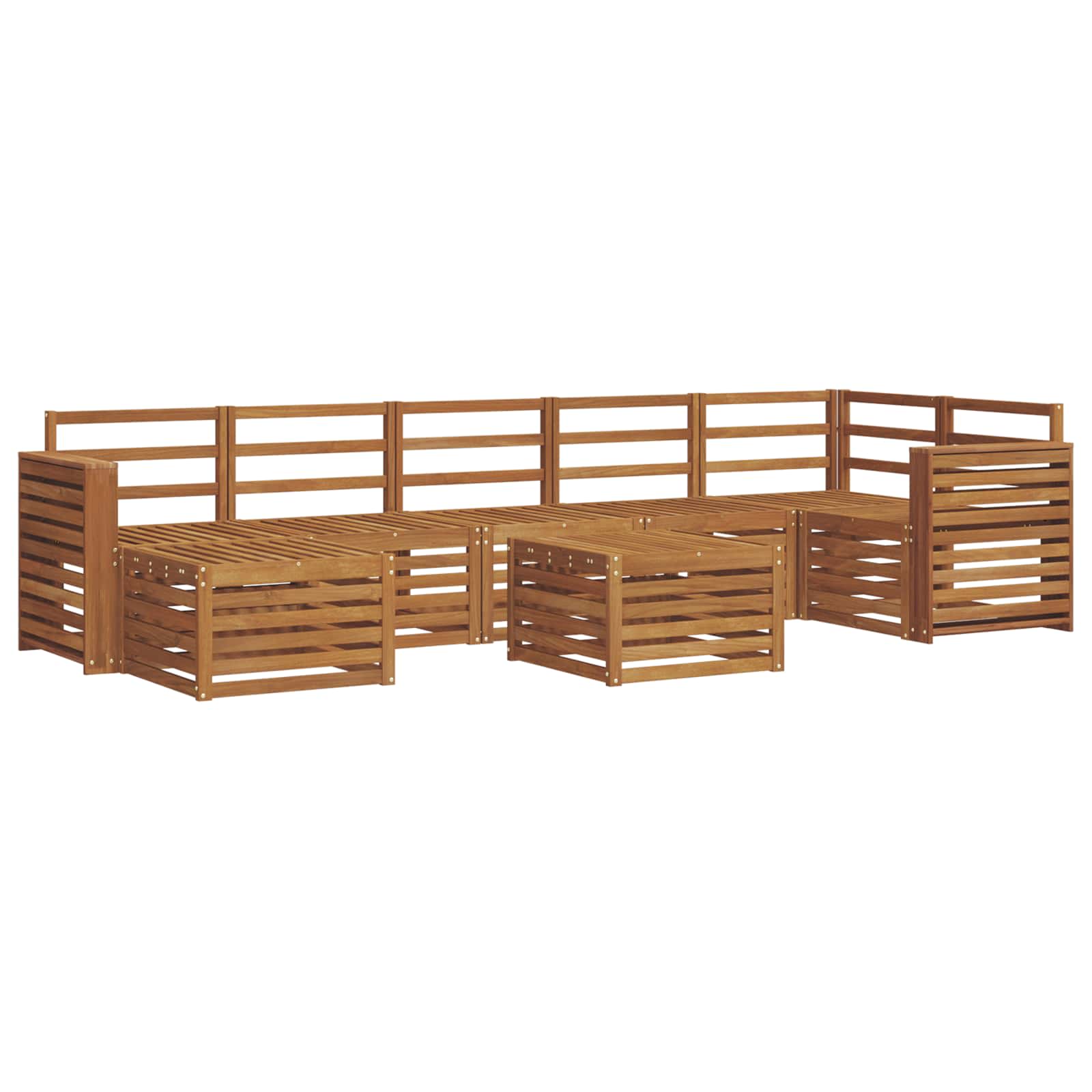 Sofa-Sets 8 pcs Naturel Massief Acaciahout image 2