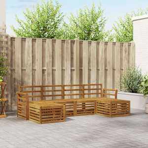 Sedežne garniture 6 pcs Naravna Masiven les akacije