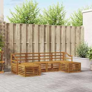 Sedežne garniture 6 pcs Naravna Masiven les akacije