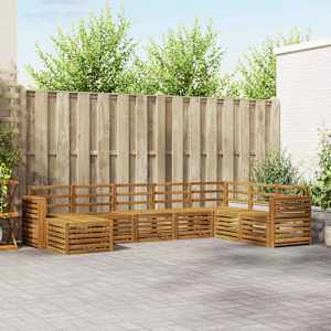 Sedežne garniture 8 pcs Naravna Masiven les akacije