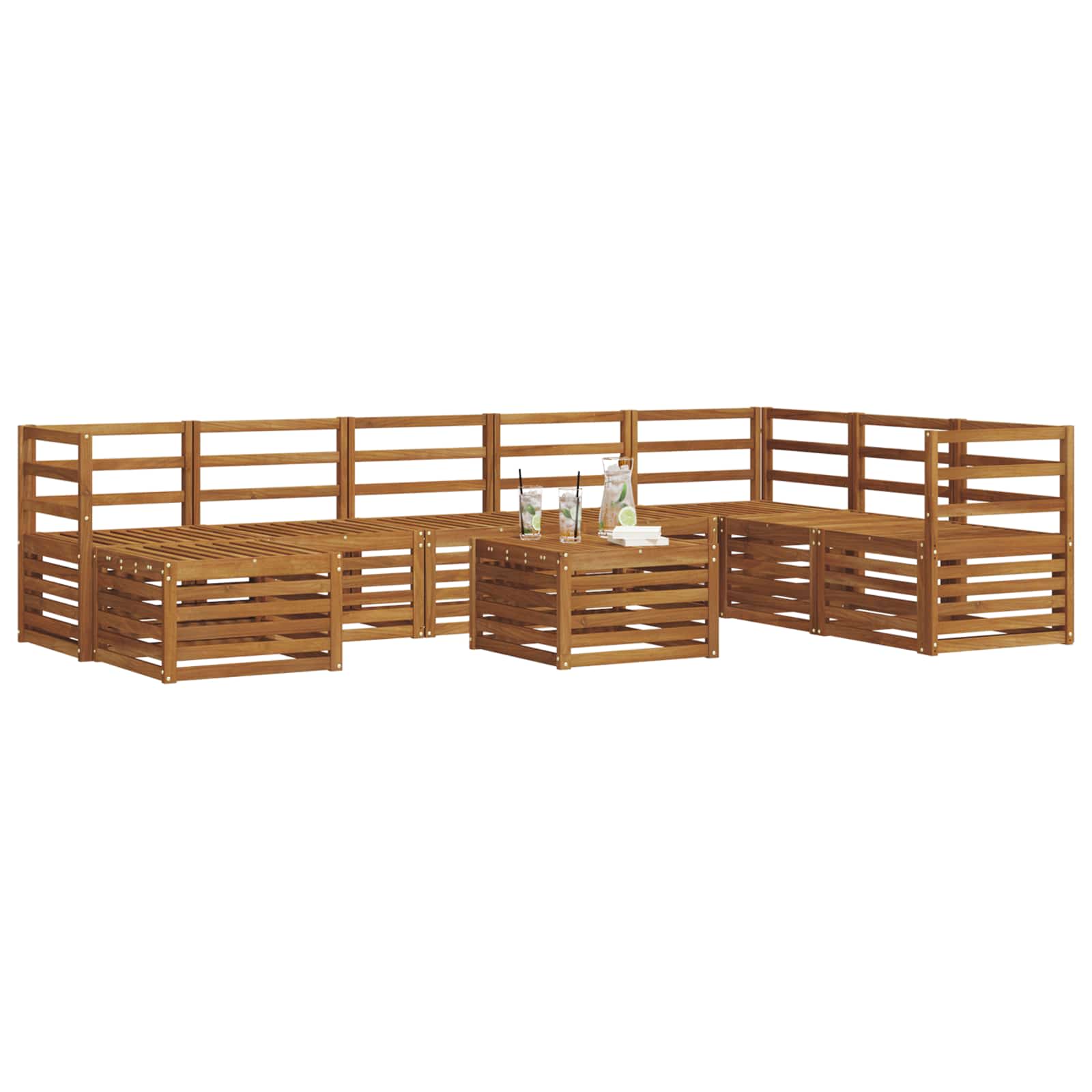 Sofa-Sets Naturel Massief Acaciahout image 3