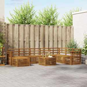 Zunanja garnitura za sedenje 9 pcs Naravna Masiven les akacije