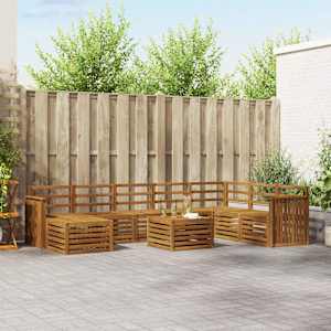 Zunanja garnitura za sedenje 9 pcs Naravna Masiven les akacije