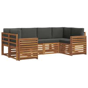 Rohová sofa sada s polštářem 6 pcs Přirozená a Anthracitová - obrázek 2