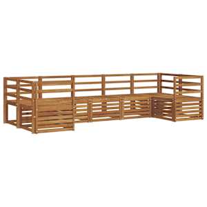Rohová sofa sada 7 pcs Přírodní - obrázek 2
