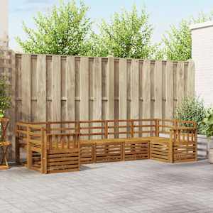 Sedežne garniture 7 pcs Naravna Masiven les akacije