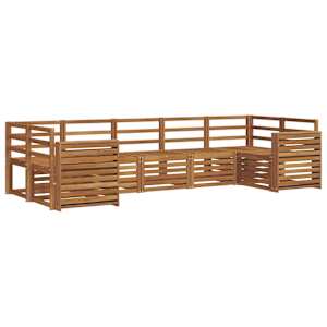 Rohová sofa sada 7 pcs Přírodní - obrázek 2