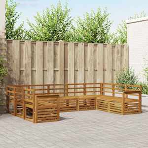 Sedežne garniture 9 pcs Naravna Masiven les akacije