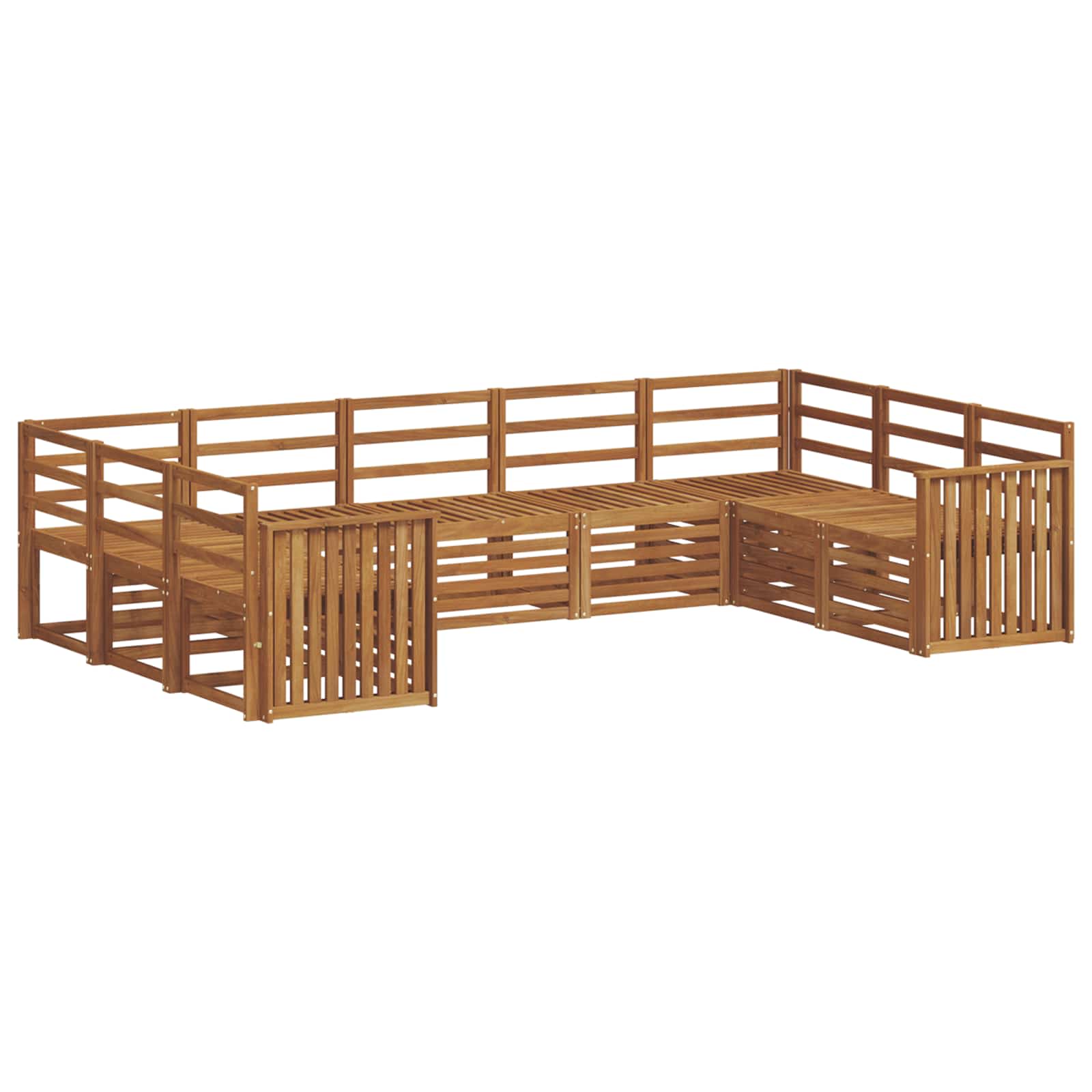 Sofa-Sets 9 pcs Naturel Massief Acaciahout image 2