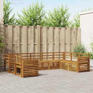 Zunanja garnitura za sedenje 9 pcs Naravna Masiven les akacije