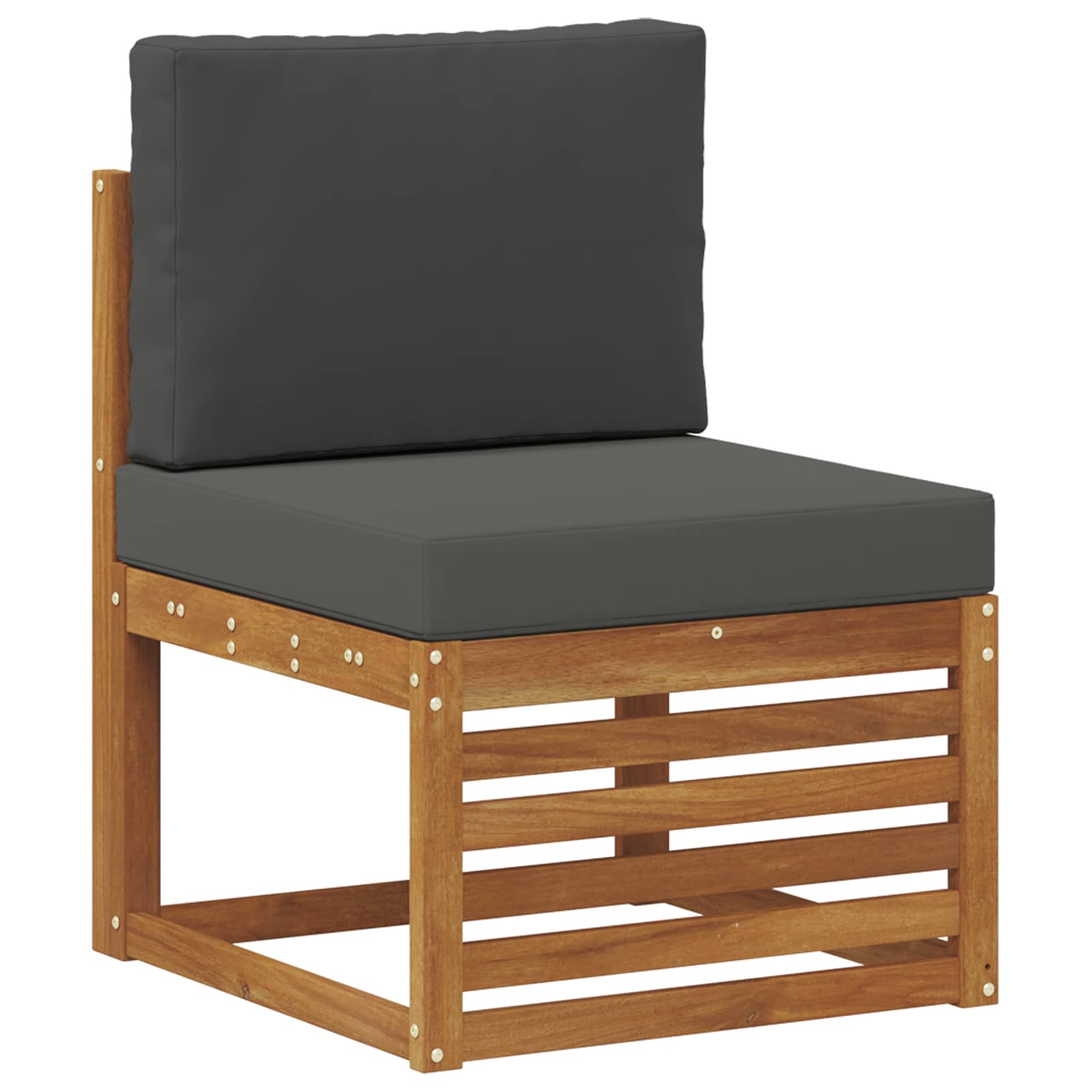 Thumbnail - vidaXL Ecksofa Set 9 pcs Natur und Anthrazit Massivholz Akazie