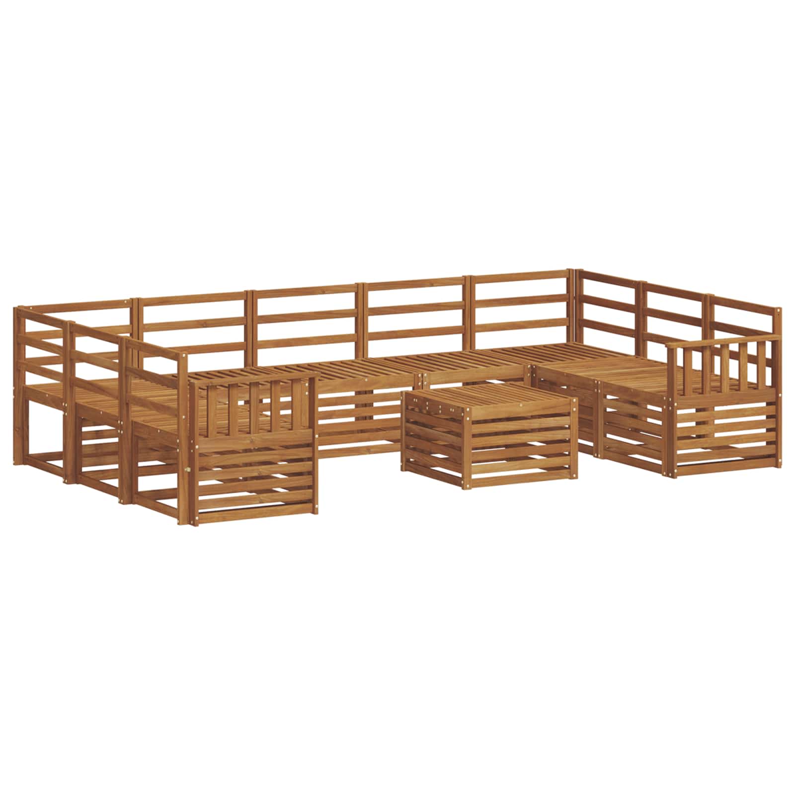 Sofa-Sets 10 pcs Naturel Massief Acaciahout image 2