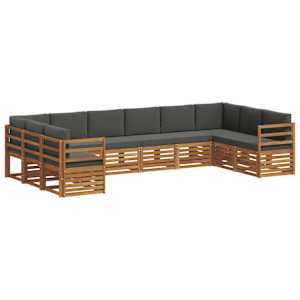 Rohová sofa sada s polštářem 10 pcs Přirozená a Anthracitová - obrázek 2