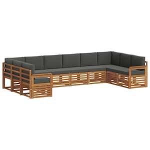 Rohová sofa sada s polštářem 10 pcs Přirozená a Anthracitová - obrázek 2