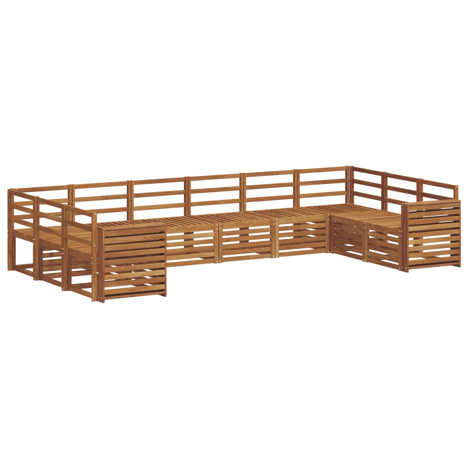 Rohová sofa sada 10 pcs Přírodní - obrázek 2