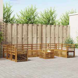 Sedežne garniture 11 pcs Naravna Masiven les akacije