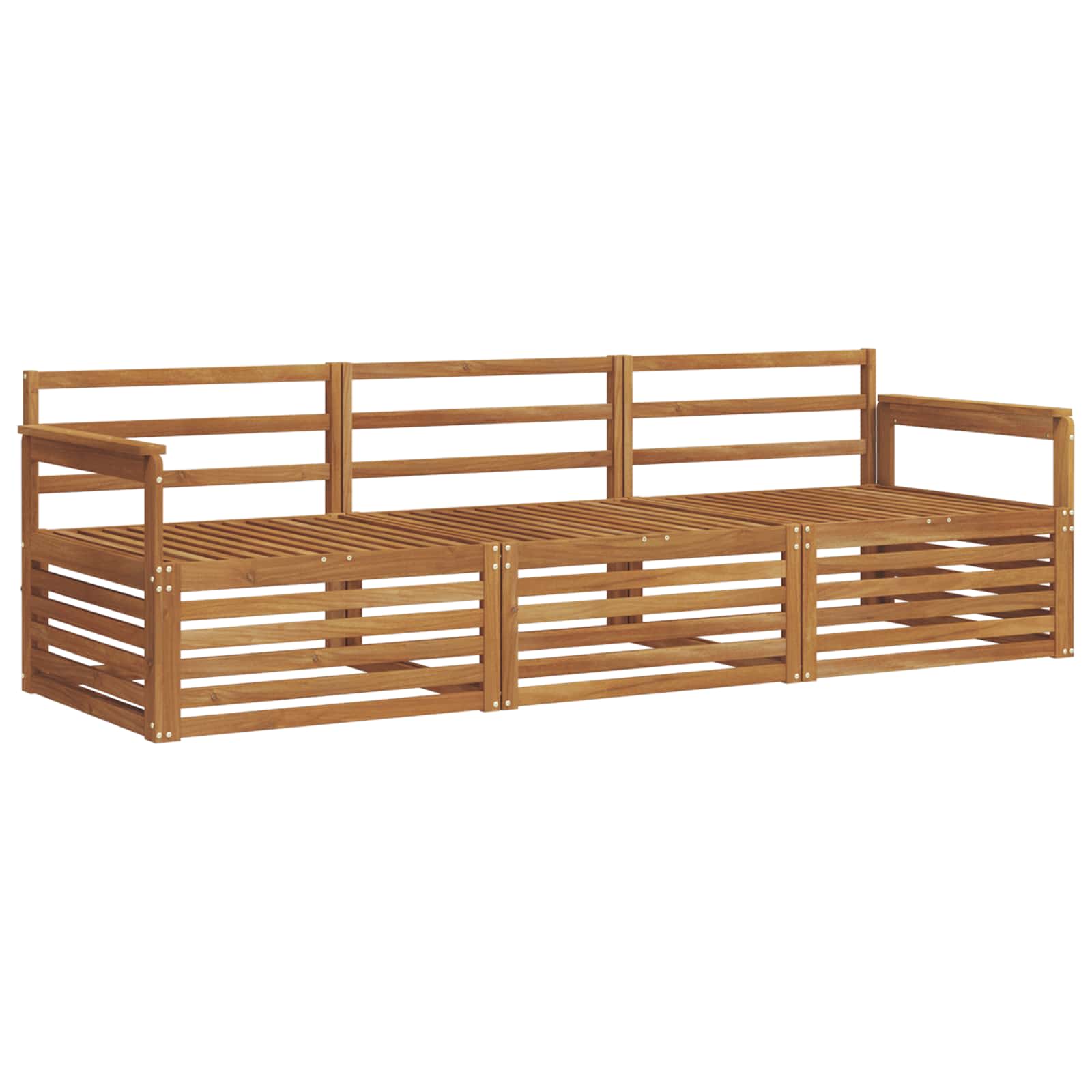 Zunanja garnitura za sedenje 3 pcs Naravna Masiven les akacije - slika 2