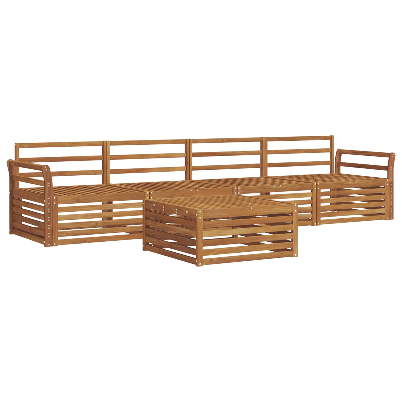 Thumbnail - vidaXL Outdoor-Sofagarnitur 5 pcs Natur