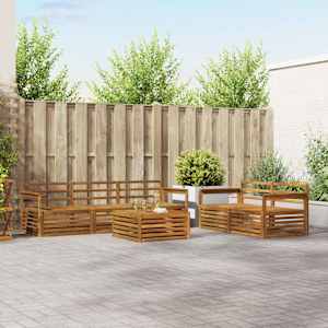 Zunanja garnitura za sedenje 6 pcs Naravna Masiven les akacije