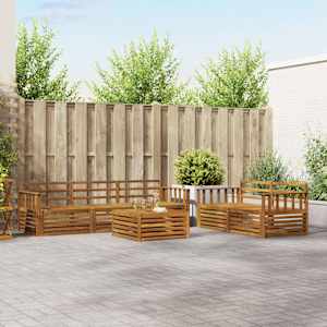 Zunanja garnitura za sedenje 6 pcs Naravna Masiven les akacije