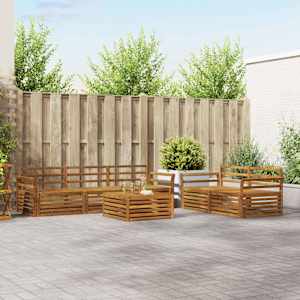 Zunanja garnitura za sedenje 6 pcs Naravna