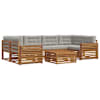 vidaXL V&auml;li diivanikomplekt 7 tk Looduslik ja Hele Hall