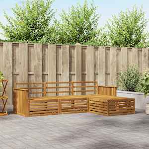 Zunanja garnitura za sedenje 4 pcs Naravna Masiven les akacije