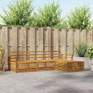 Zunanja garnitura za sedenje 4 pcs Naravna