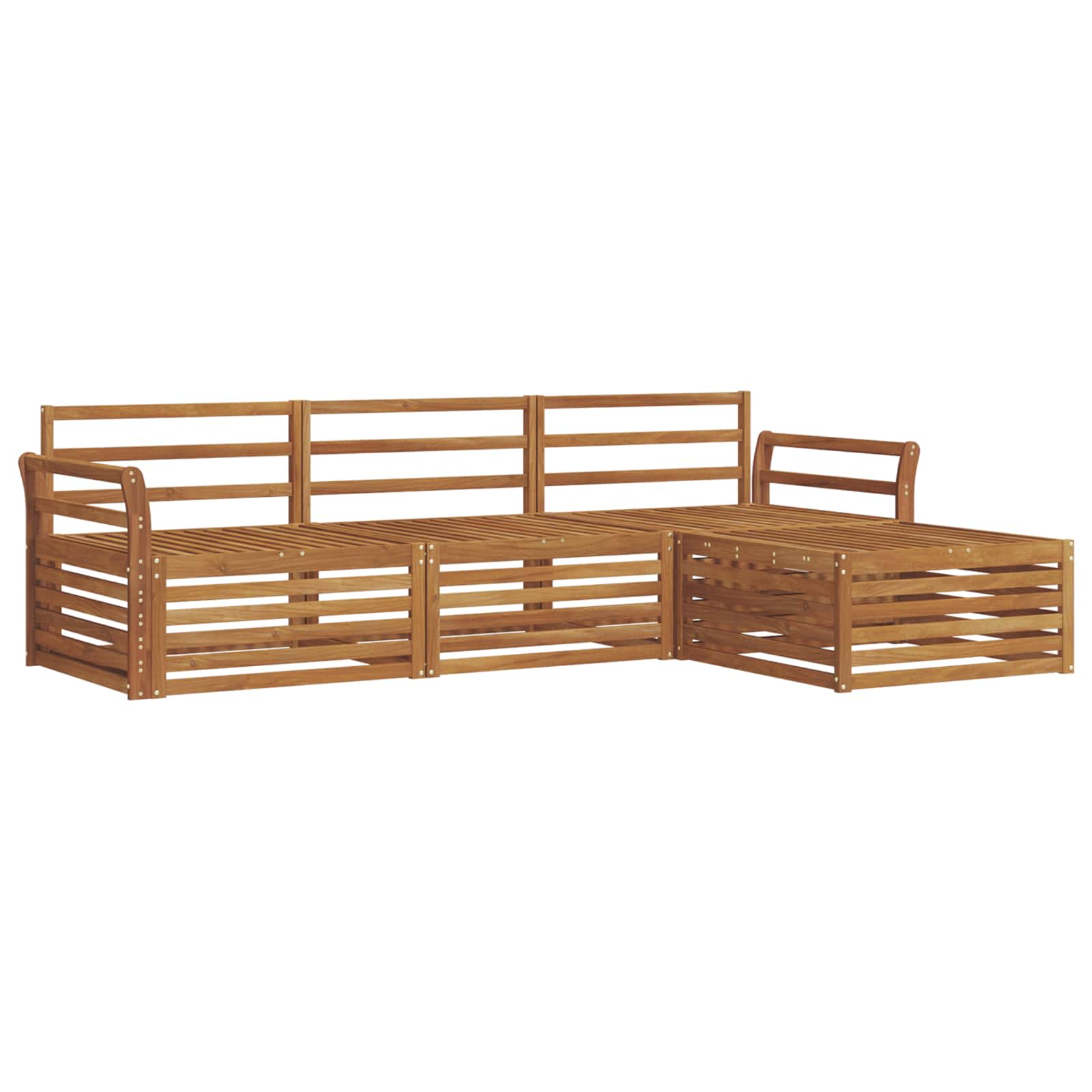 Thumbnail - vidaXL Outdoor-Sofagarnitur 4 pcs Natur