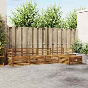 Zunanja garnitura za sedenje 5 pcs Naravna Masiven les akacije