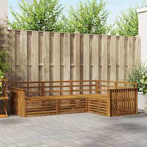 Zunanja garnitura za sedenje 4 pcs Naravna Masiven les akacije