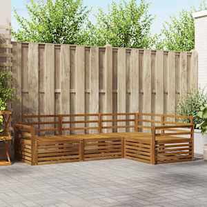 Zunanja garnitura za sedenje 4 pcs Naravna Masiven les akacije