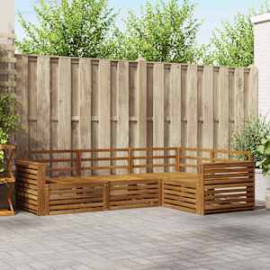 Zunanja garnitura za sedenje 4 pcs Naravna Masiven les akacije