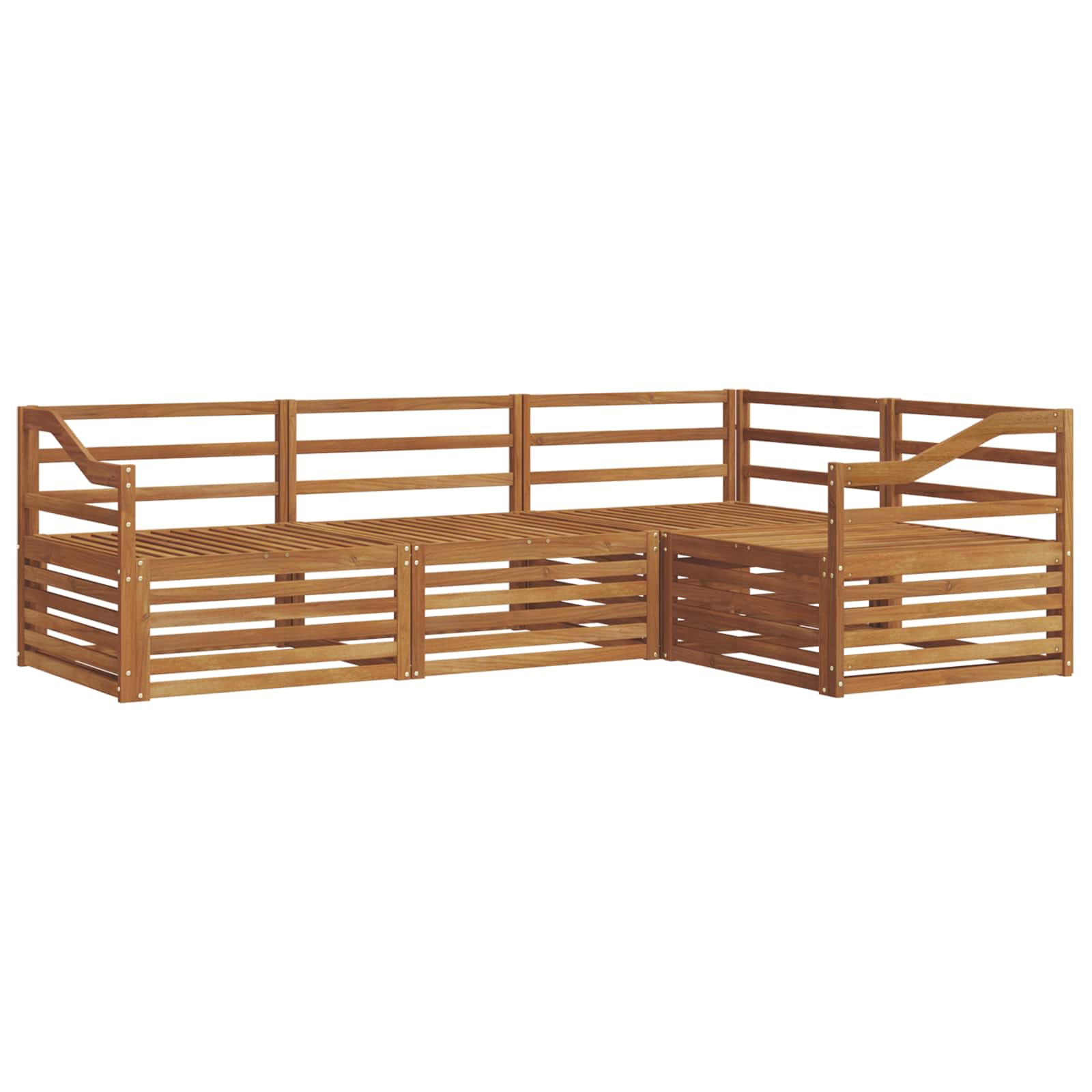 Thumbnail - vidaXL Outdoor-Sofagarnitur 4 pcs Natur Massivholz Akazie