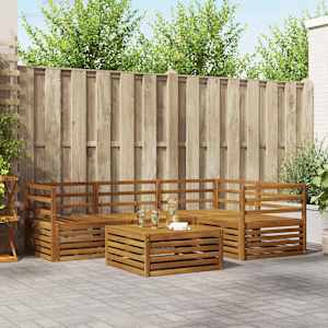 Zunanja garnitura za sedenje 5 pcs Naravna Masiven les akacije