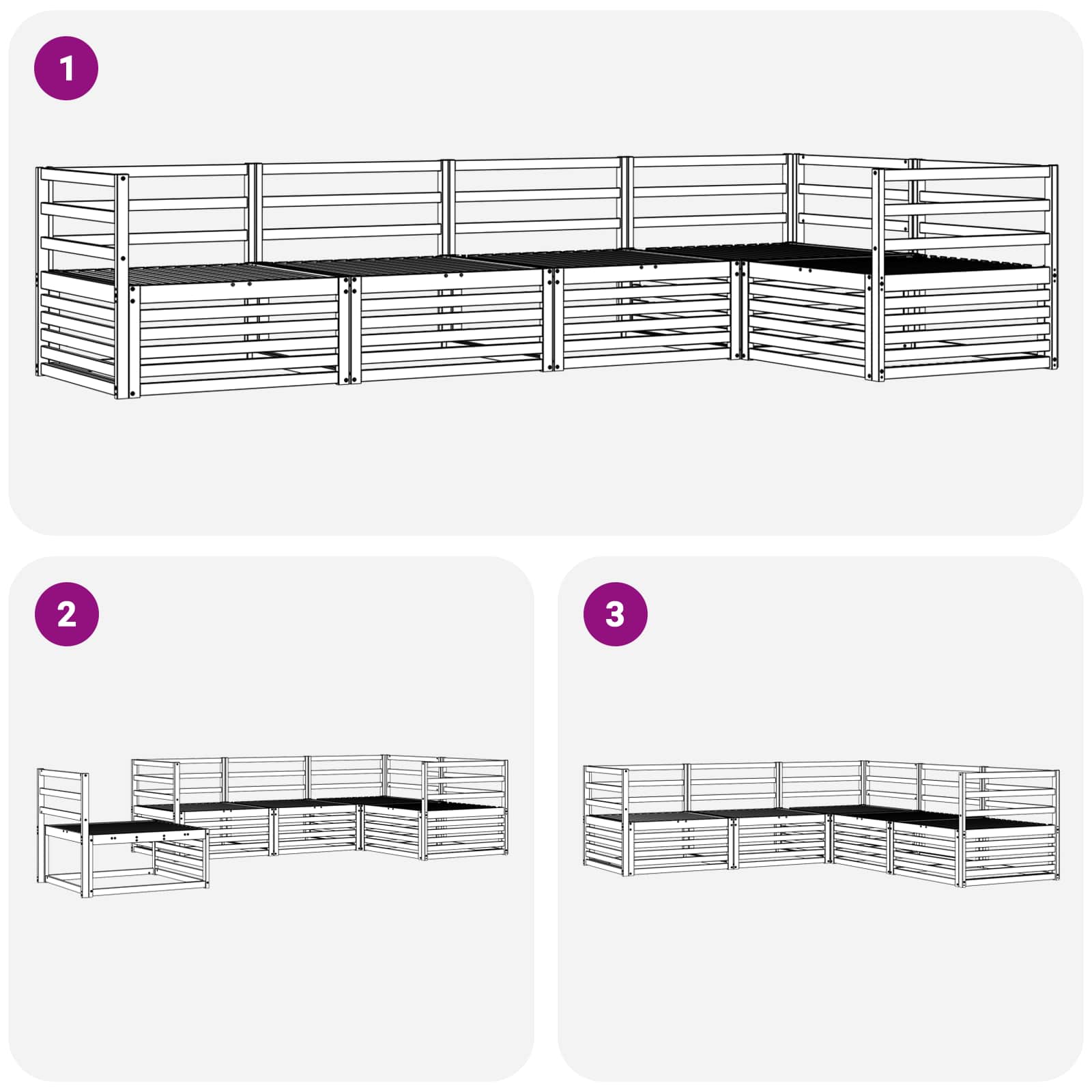 Zunanja garnitura za sedenje 5 pcs Naravna Masiven les akacije - slika 6