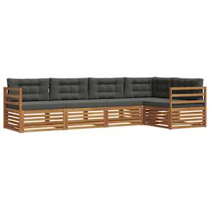 Venkovní pohovková souprava 5 pcs Přirozená a Anthracitová - obrázek 2