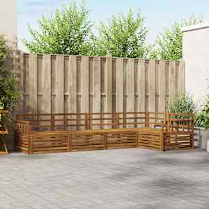 Zunanja garnitura za sedenje 5 pcs Naravna Masiven les akacije