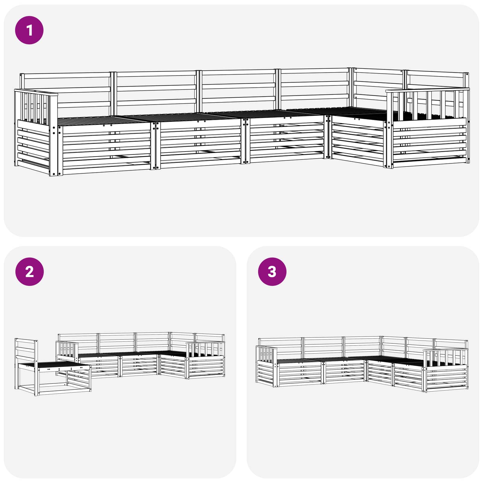 Zunanja garnitura za sedenje 5 pcs Naravna Masiven les akacije - slika 7