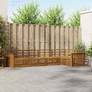 Zunanja garnitura za sedenje 5 pcs Naravna Masiven les akacije