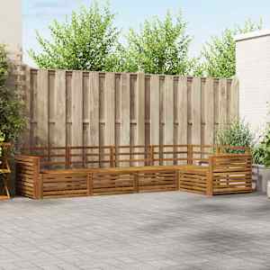 Zunanja garnitura za sedenje 5 pcs Naravna Masiven les akacije