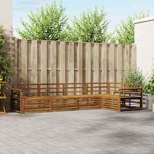 Zunanja garnitura za sedenje 5 pcs Naravna Masiven les akacije