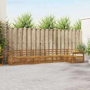 Zunanja garnitura za sedenje 6 pcs Naravna Masiven les akacije