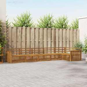 Zunanja garnitura za sedenje 6 pcs Naravna Masiven les akacije