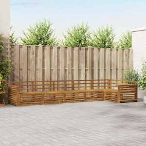 Zunanja garnitura za sedenje 6 pcs Naravna Masiven les akacije