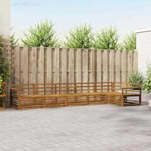 Zunanja garnitura za sedenje 6 pcs Naravna Masiven les akacije