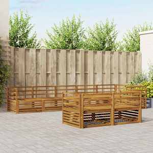 Zunanja garnitura za sedenje 8 pcs Naravna Masiven les akacije