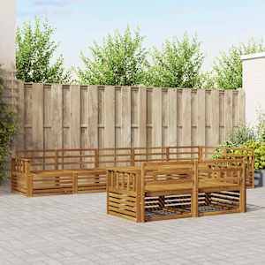 Zunanja garnitura za sedenje 8 pcs Naravna Masiven les akacije