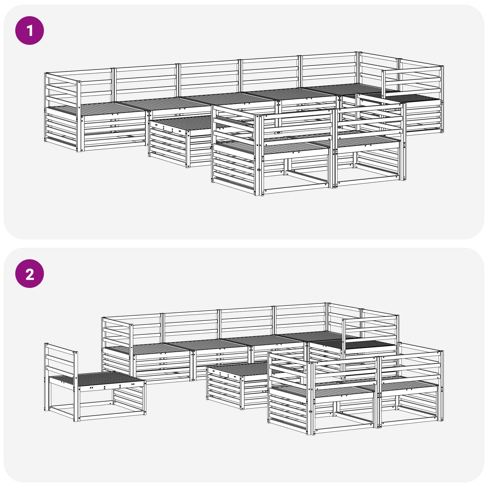 Zunanja garnitura za sedenje 9 pcs Naravna Masiven les akacije - slika 9